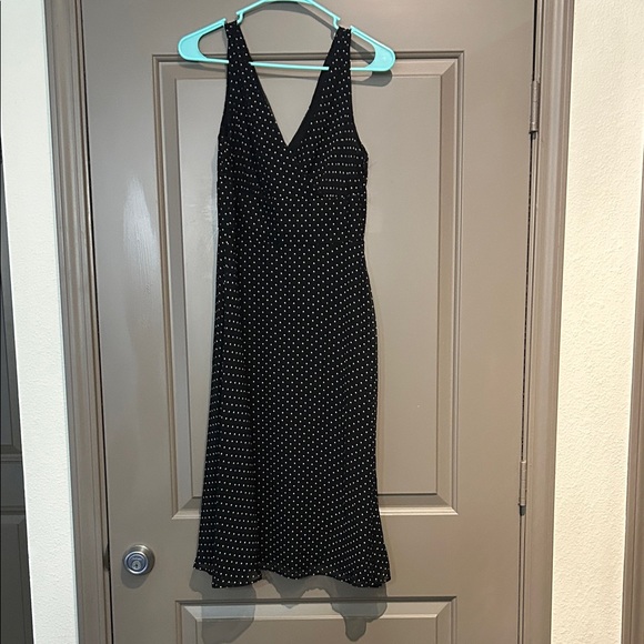 J. Crew Black and White Polka Dot Midi Dress - Picture 1 of 5